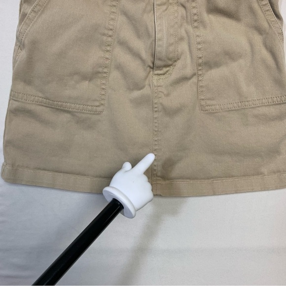 Khaki Skirt Girl’s 8 Tan Adjustable Classic Skort School Uniform Preppy Summer - Picture 5 of 8